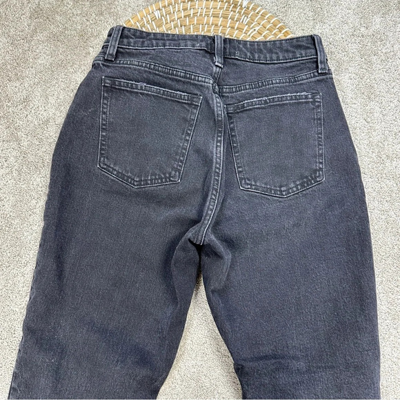 Abercrombie & Fitch Curve Love The Mom High Rise Skinny Jean Black Destroy 26 2R - Picture 7 of 15